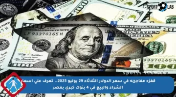 قفزة مفاجئة في سعر الدولار الثلاثاء 29 يوليو 2025.. تعرف على أسعار الشراء والبيع في 4 بنوك كبرى بمصر